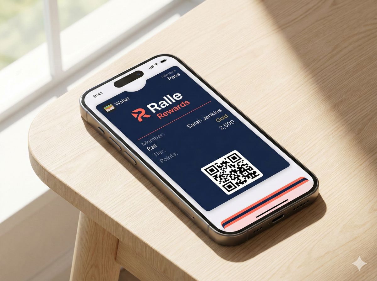Ralle wallet pass showing member details